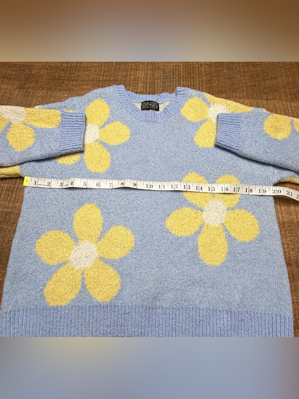 Pastel Blue Floral Crewneck Sweater - Picture 6 of 7